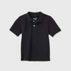 Petitetoddler Boys' Short Sleeve Stretch Pique Uniform Polo Shirt - Cat & Jack Black