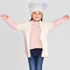 Toddler Girls' Colorblock Cardigan - Cat & Jack Cream/pink 4t, Toddler Girl's, Beige