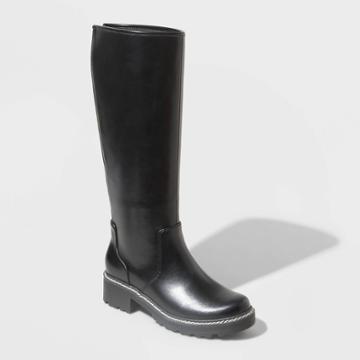 Women's Carabel Tall Lug Soled Boots - Universal Thread Black