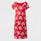 Maternity Floral Print Short Sleeve T-shirt Dress - Isabel Maternity By Ingrid & Isabel Red