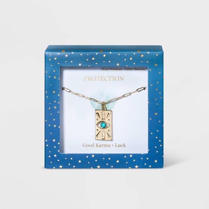 No Brand Evil Eye Necklace - Turquoise