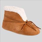 Isotoner Women's Rory Recycled Microsuede Bootie Slippers - Cognac
