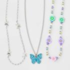 Girls' 3pk Beaded Butterfly Necklace Set - Art Class , One Color