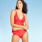 Women's Ribbed Tankini Top - Kona Sol Red