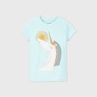 Girls' Short Sleeve Unicorn Graphic T-shirt - Cat & Jack Aqua