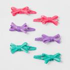 Toddler Girls' 6pk Mini Bow Hair Clip Set - Cat & Jack Pink/purple/aqua (pink/purple/blue)