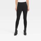 Women's High-waisted Ankle Stirrup Leggings - A New Day Black