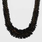Seedbead Statement Necklace - A New Day Black, Women's,