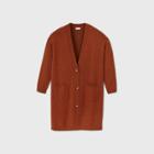 Women's Plus Size Deep V-neck Duster Cardigan - Ava & Viv Rust X, Red