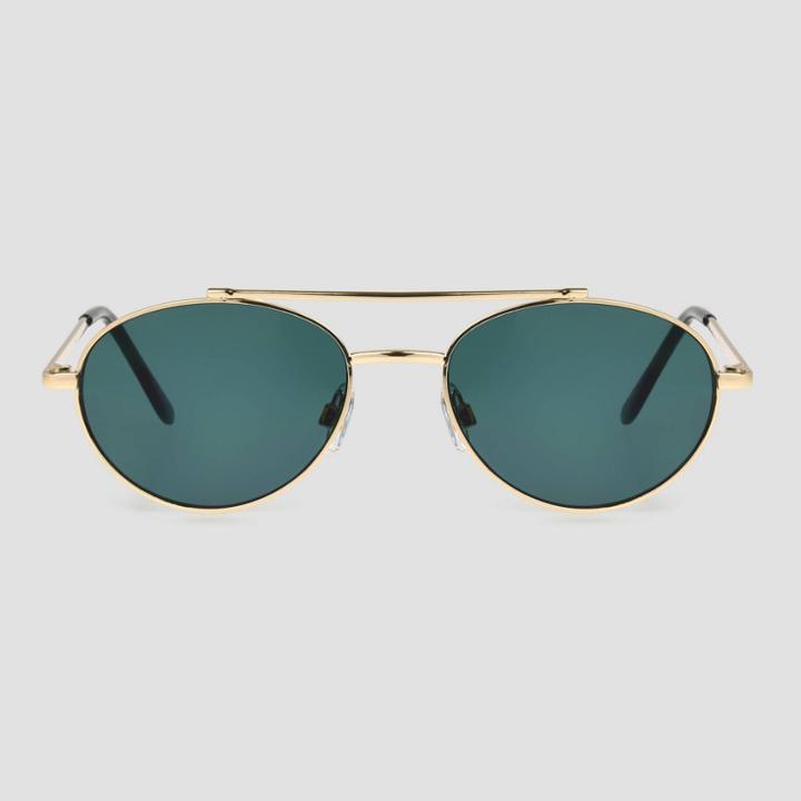 Women's Oval Aviator Sunglasses - Universal Thread Gold