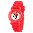 Girls' Disney Minnie Mouse Red Plastic Time Teacher Watch - Red