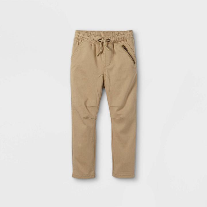 Toddler Boys' Woven Jogger Chino Pull-on Pants - Cat & Jack Tan