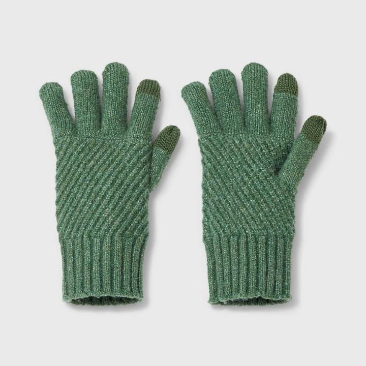 Women's Knit Gloves - Universal Thread Olive, Green