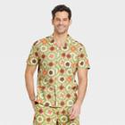 Men's Short Sleeve Button-down Shirt - Goodfellow & Co Green/quilt