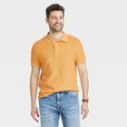 Men's Standard Fit Short Sleeve Loring Polo Shirt - Goodfellow & Co Dark Yellow