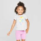 Petitetoddler Girls' Short Sleeve 'hearts' Graphic T-shirt - Cat & Jack Gray