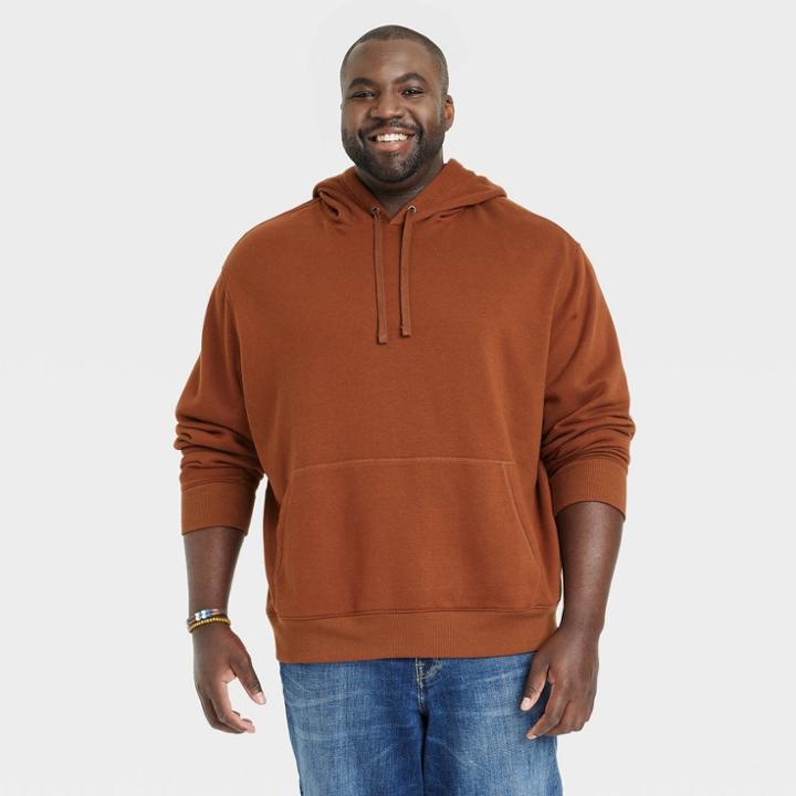 Men's Big & Tall Fleece Hoodie - Goodfellow & Co Brown