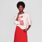 Women's Long Sleeve Graphic Sweatshirt - A New Day + Vital Voices - Pink