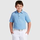 Jack Nicklaus Boys' Stripe Golf Polo Shirt - Light Blue