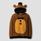 Boys' Five Nights At Freddy's Bear Hooded Fleece Sweatshirt Brown
