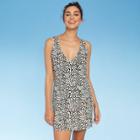 Sunn Lab Swim Women's Animal Scoop Back Cover Up Dress - Sunn Lab Black Xs, Women's, Black White