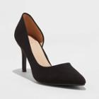 Women's Seana Microsuede D'orsay Stiletto Heeled Pumps - A New Day Black