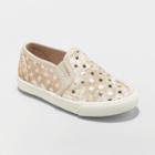 Toddler Girls' Madigan Slip On Glitter Sneakers - Cat & Jack Gold