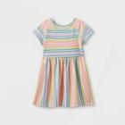 Toddler Girls' Printed Knit Short Sleeve Dress - Cat & Jack 12m,