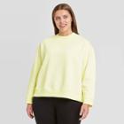 Women's Plus Size Fleece Sweatshirt - A New Day Yellow