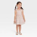 Toddler Girls' Gingham Checkered Dress - Cat & Jack Cream