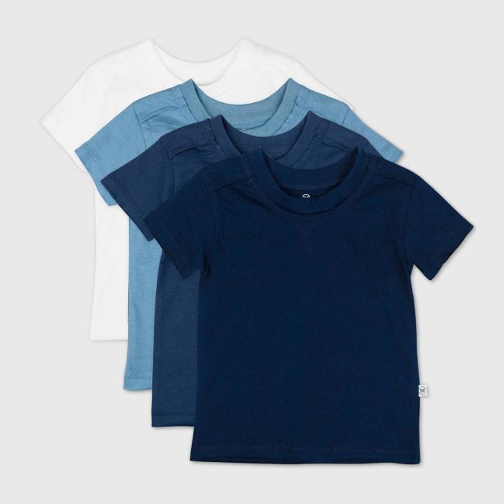 Honest Baby Baby Boys' 4pk Organic Cotton Short Sleeve T-shirt - Blue