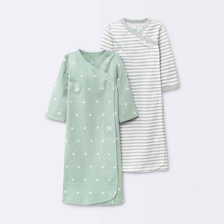 Baby 2pk Basic Nightgown - Cloud Island Gray