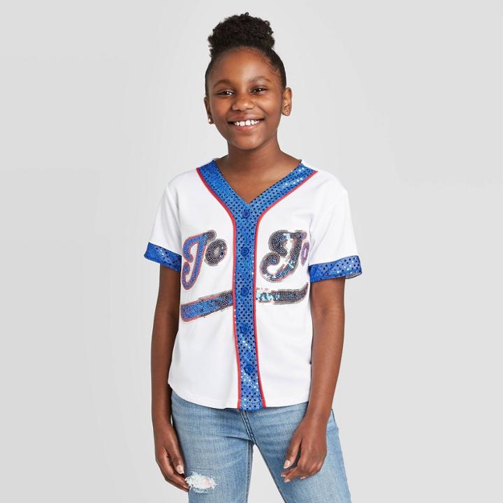 Girls' Jojo's Closet Baseball Jersey - White S, Girl's,