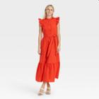 Women's Flutter Short Sleeve Dress - Who What Wear Red