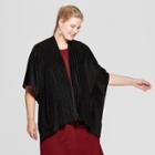 Women's Plus Size Textured Stripe Velvet Kimono - Estee & Lilly Rose (pink)