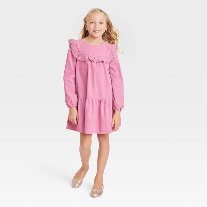 Girls' Long Sleeve Corduroy Dress - Cat & Jack