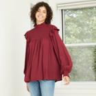 Women's Long Sleeve Top - Knox Rose Burgundy