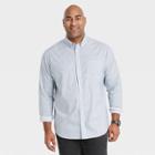 Men's Tall Floral Regular Fit Long Sleeve Poplin Button-down Shirt - Goodfellow & Co Masonry Gray