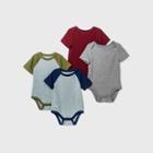 Baby Boys' 4pk Short Sleeve Bodysuit - Cat & Jack Gray Newborn