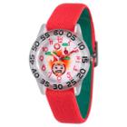 Boys' Marvel Emoji Iron Man Clear Plastic Time Teacher Watch - Red, Boy's