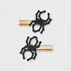 No Brand Halloween Rhinestone Spider Salon Hair Clip Set