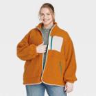 Women's Plus Size Sherpa Jacket - Universal Thread Brown