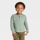 Grayson Collective Toddler Long Sleeve Henley T-shirt - Green