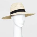 Women's Straw Wide Brim Fedora Hats - Universal Thread Natural One Size, Women's, Yellow
