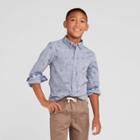 Boys' Chambray Long Sleeve Button-down Shirt - Cat & Jack Blue