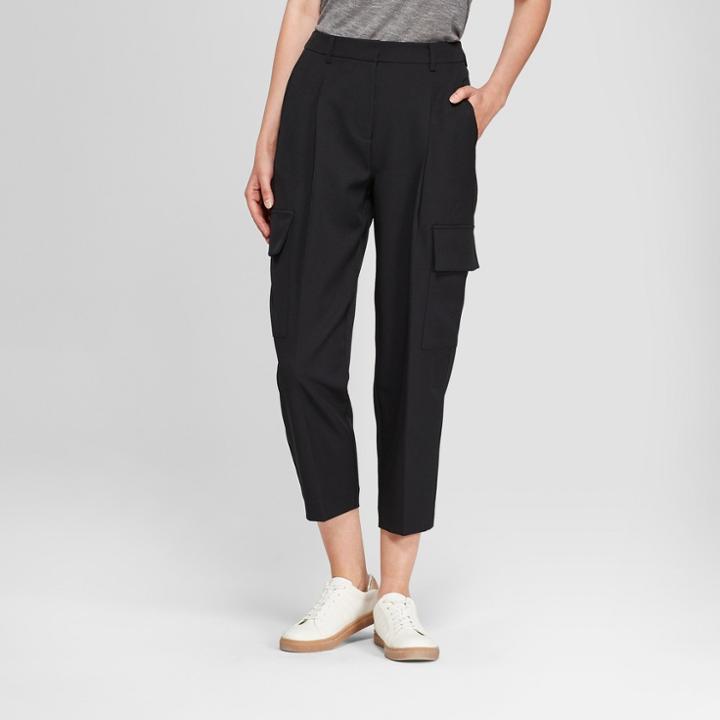 Women's Straight Leg Cropped Cargo Pants - Prologue Black