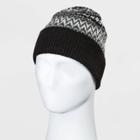 Men's Fair Isle Cuff Beanie - Goodfellow & Co Black