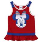Toddler Girls' Disney Minnie Mouse Ruffle Tank - Rocker Red