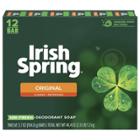 Irish Spring Original Mens Deodorant Bar Soap For Body And Hands - Washes Away Bacteria - 12pk
