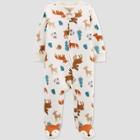 Baby Boys' Fox Interlock Footed Pajama - Just One You Made By Carter's Ivory Newborn